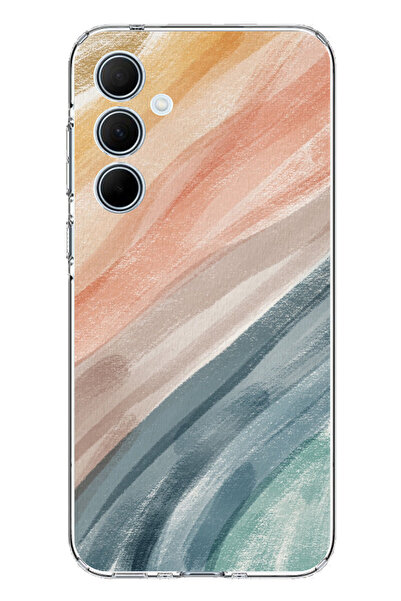 TechTree حافظة سيليكون متوافقة مع سامسونج جالاكسي A35 ذات لوحة ألوان حديثة مطبوع