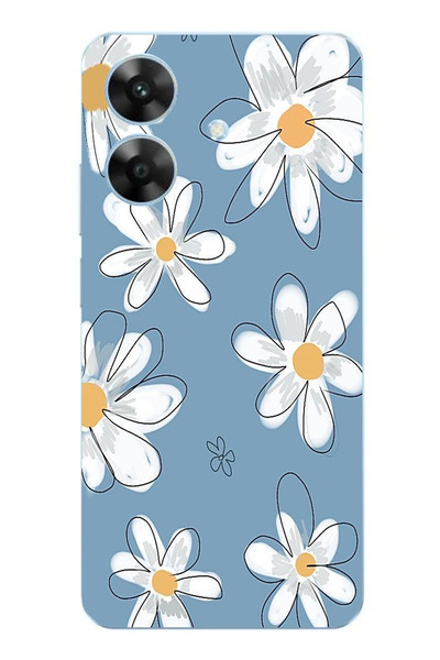 TechTree حافظة سيليكون متوافقة مع هاتف Realme Note 60 باللون الأزرق ديزي جارد...