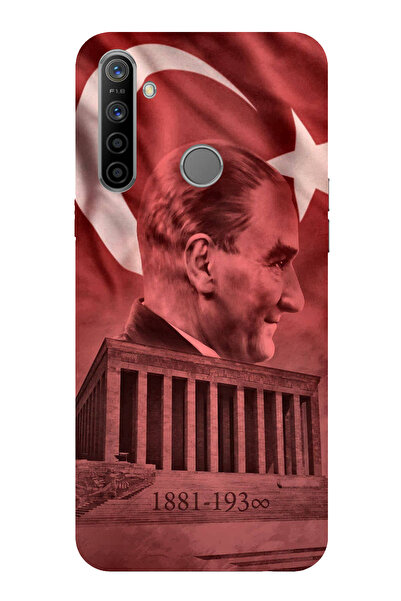 TechTree حافظة سيليكون متوافقة مع Realme 5i - 6i - C3 تصور صورة أتاتورك وAnım...