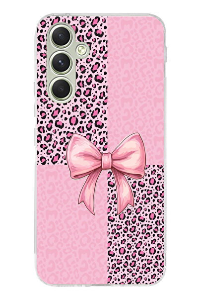 TechTree حافظة سيليكون متوافقة مع هاتف سامسونج جالاكسي A15 بنمط الفهد الوردي ...