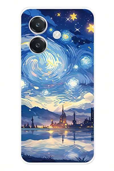TechTree حافظة سيليكون متوافقة مع هاتف OPPO A3 بتصميم السماء المرصعة بالنجوم ...