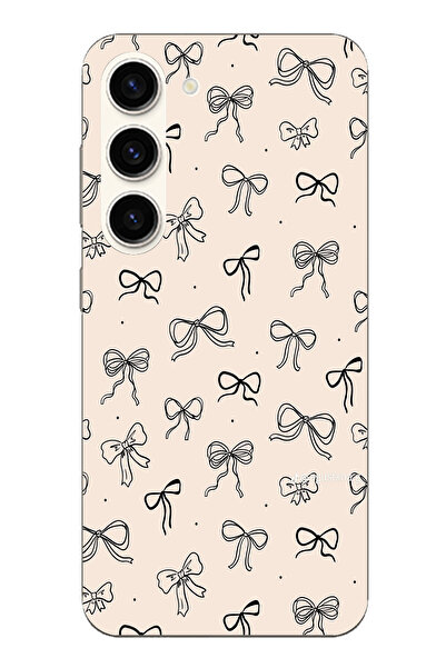 TechTree حافظة سيليكون متوافقة مع هاتف سامسونج جالاكسي S23 باللون الأسود ونمط...