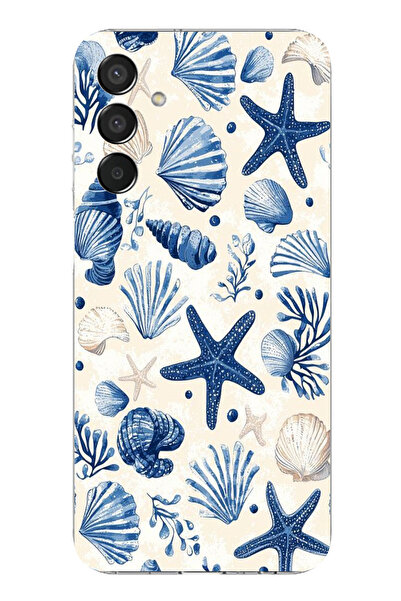 TechTree حافظة سيليكون مطبوع متوافقة مع هاتف سامسونج جالاكسي M15 بنمط صدفة ال...