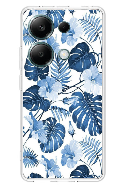 TechTree حافظة سيليكون مطبوع متوافقة مع هاتف Redmi Note 13 PRO 4G بنمط أوراق ...