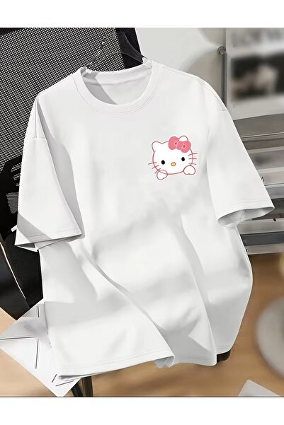 LELVANİ Hello Kitty Desenli Baskı T-Shirt