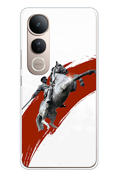 TechTree جراب سيليكون أتاتورك مطبوع متوافق مع هاتف فيفو V50 لايت