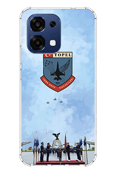 TechTree حافظة سيليكون متوافقة مع القوات الجوية التركية مطبوع لهاتف اوبو A6 برو