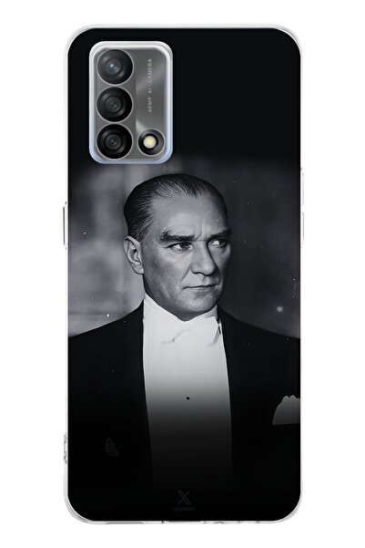 TechTree Oppo A74 Compatible Elegance and Nobility: Printed Silicone Case with Ataturk Smoking