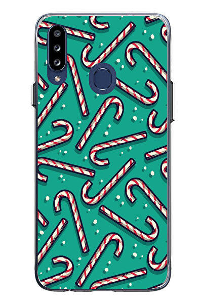 TechTree حافظة سيليكون متوافقة مع هاتف سامسونج جالاكسي A20S موديل مطبوع مع حل...