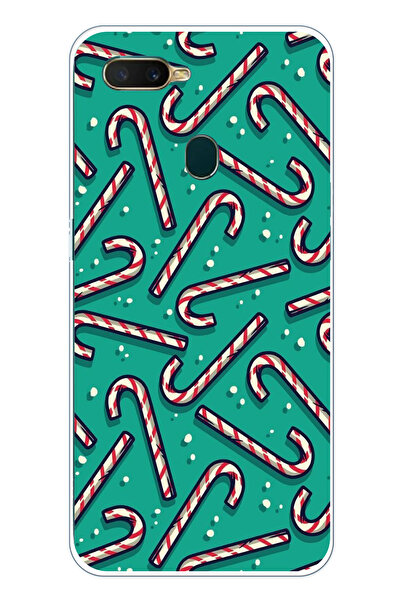 TechTree حافظة سيليكون متوافقة مع هاتف Oppo A5S-AX7-A12 موديل مطبوع مع حلوى ع...