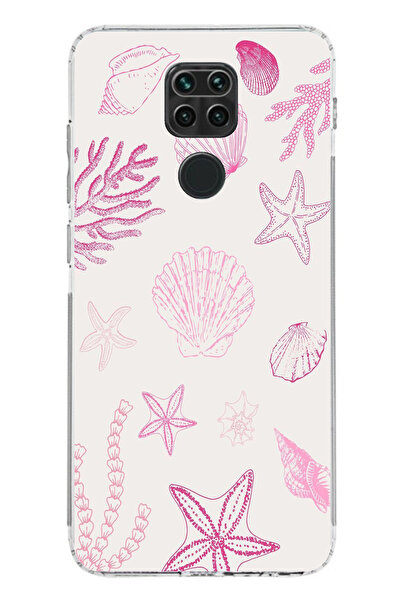 TechTree حافظة سيليكون متوافقة مع هاتف Redmi Note 9 باللون الوردي وStarfish a...