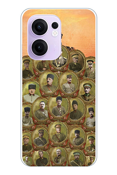 TechTree حافظة سيليكون متوافقة مع هاتف OPPO Reno 13F من أتاتورك وقادة الحرب ل...