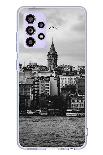 TechTree حافظة سيليكون متوافقة مع هاتف سامسونج جالاكسي A52-A52S مع مناظر برج ...