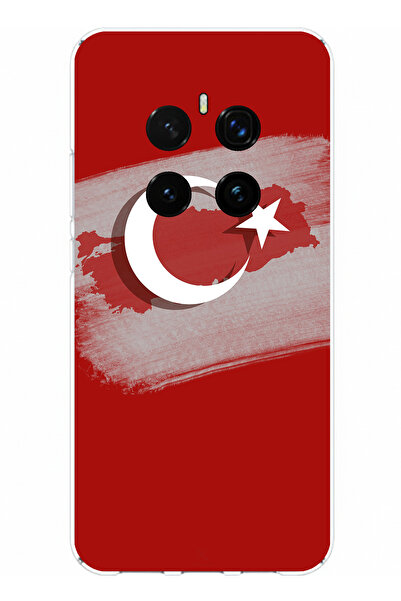 TechTree حافظة سيليكون متوافقة مع Honor Magic 7 PRO مع خريطة تركيا وعلمها التفصيلي مطبوع