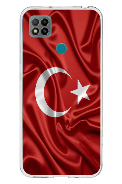 TechTree Redmi 9C / 10A Compatible Turkish Flag Printed Silicone Case