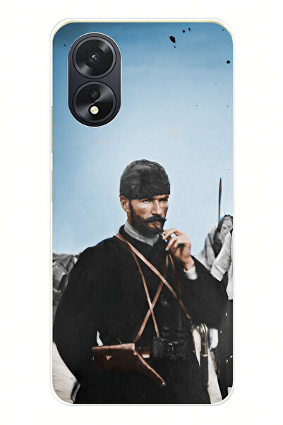 TechTree حافظة سيليكون متوافقة مع هاتف أوبو A38 من أتاتورك سيفريدي مطبوع