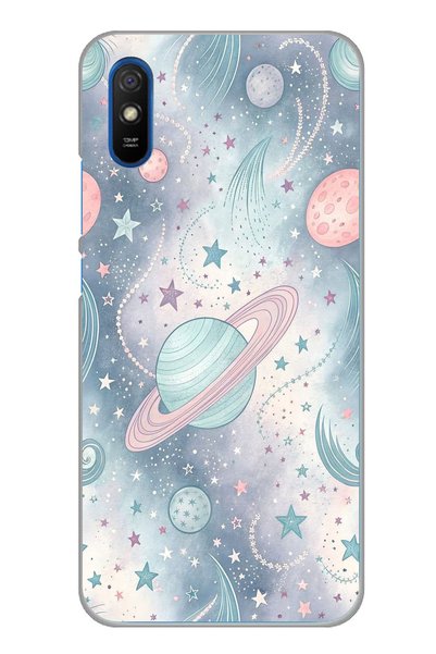 TechTree حافظة سيليكون ناعمة ملونة متوافقة مع Redmi 9A مطبوع