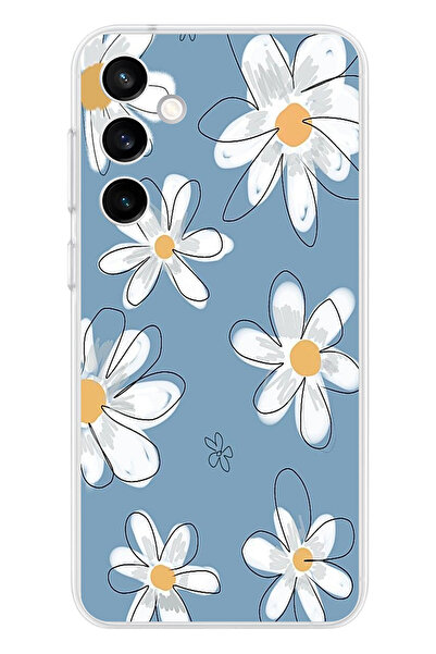 TechTree حافظة سيليكون متوافقة مع هاتف سامسونج جالاكسي S23 FE باللون الأزرق د...