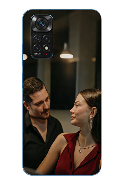 TechTree حافظة سيليكون متوافقة مع هاتف Redmi Note 11-11S - Eşref وNisan مطبوع