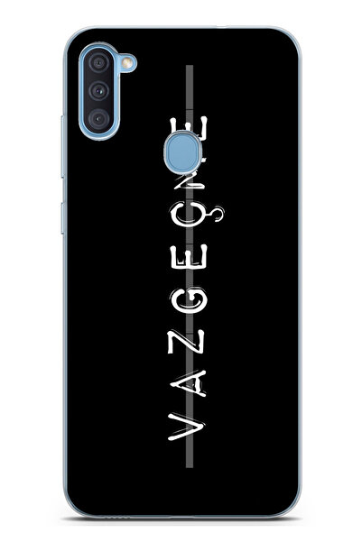 TechTree حافظة سيليكون متوافقة مع هاتف سامسونج جالاكسي A11-M11 مع كتابة مطبوع