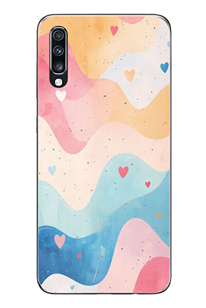 TechTree حافظة سيليكون متوافقة مع هاتف سامسونج جالاكسي A70 بألوان باستيل وممو...