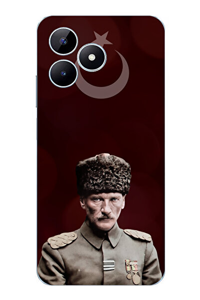 TechTree حافظة سيليكون متوافقة مع هاتف Realme Note 50 Moon Star ورئيس القائد ...