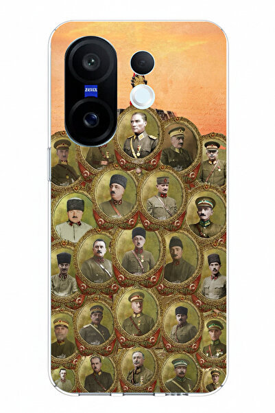 TechTree حافظة سيليكون متوافقة مع هاتف Vivo X200 FE من أتاتورك وقادة حرب الاس...