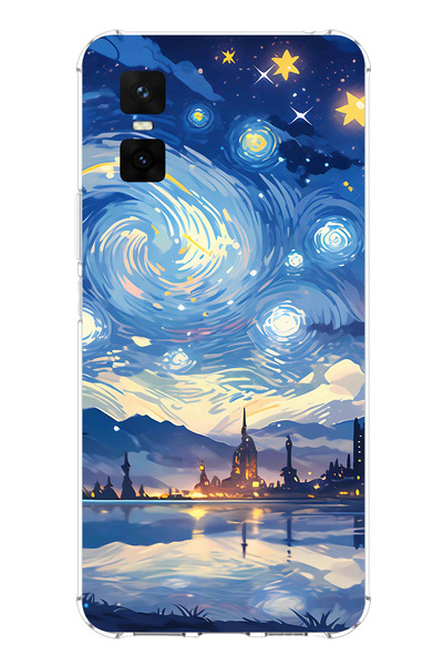 TechTree حافظة سيليكون متوافقة مع هاتف Infinix GT 30 PRO بتصميم السماء المرصع...