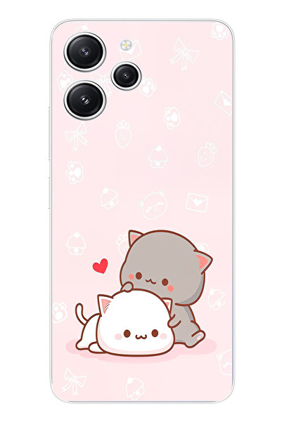 TechTree حافظة سيليكون متوافقة مع هاتف Redmi 12، لطيفة وريموتية، مطبوع