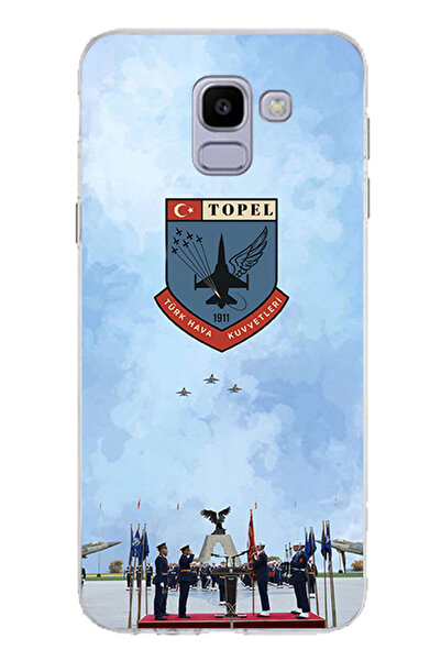 TechTree حافظة سيليكون متوافقة مع هاتف سامسونج جالاكسي J6 من القوات الجوية ال...