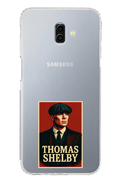 TechTree حافظة سيليكون متوافقة مع هاتف سامسونج جالاكسي J6 بلس من توماس شيلبي مطبوع