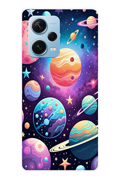 TechTree حافظة سيليكون مطبوع متوافقة مع هاتف Redmi Note 12 PRO 5G بنمط الفضاء...