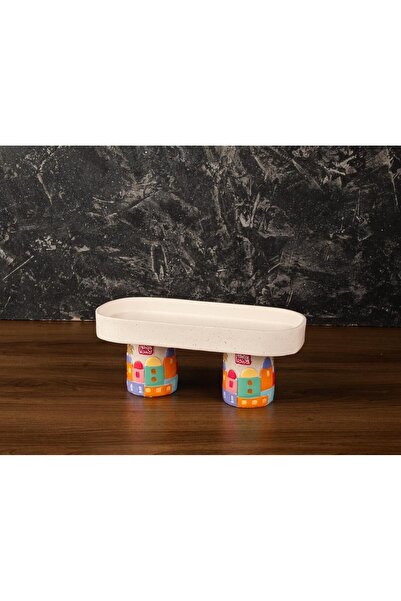 AWANY PLUS صحن بيضاوي بقاعدتين منارات رمضان