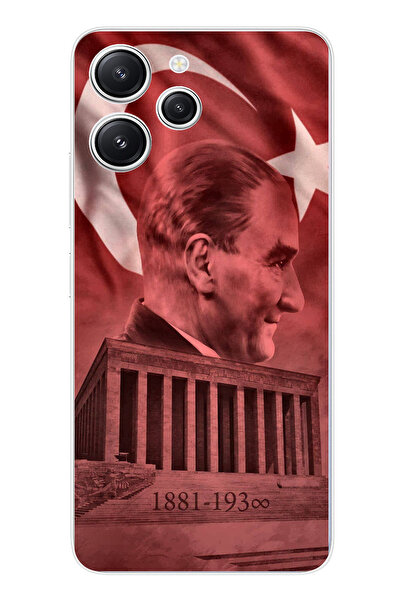 TechTree حافظة سيليكون متوافقة مع Redmi 12 تحمل صورة أتاتورك وانيماتيكابير مطبوع