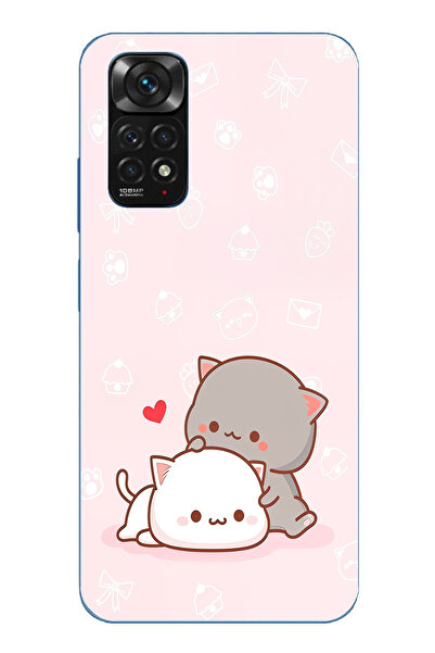 TechTree حافظة سيليكون متوافقة مع هاتف Redmi Note 11-11S، لطيفة وريموتية، مطبوع