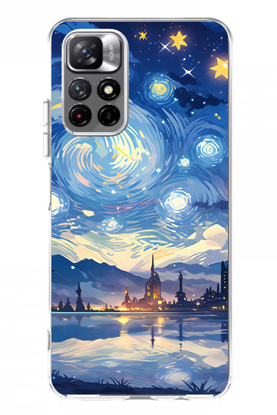 TechTree حافظة سيليكون متوافقة مع هاتف Redmi 10 بتصميم السماء المرصعة بالنجوم...