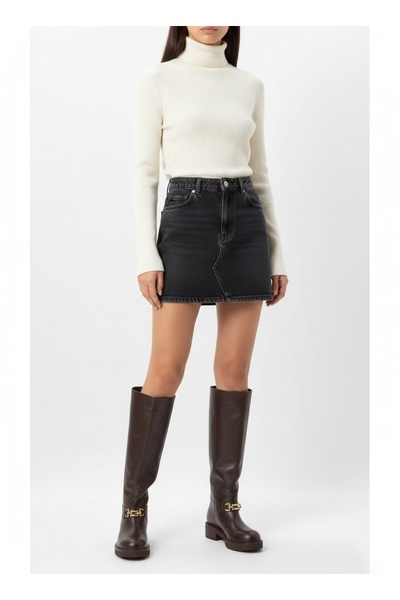 manzo 26105 Hakiki Deri Tokalı Yuvarlak Burun Binici Çizme