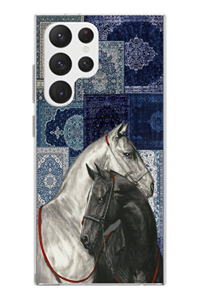 TechTree حافظة سيليكون متوافقة مع هاتف سامسونج جالاكسي S22 ألترا باللون الأزر...