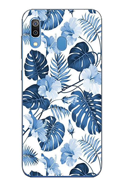 TechTree حافظة سيليكون مطبوع متوافقة مع هاتف سامسونج جالاكسي A20-A30 بنمط أور...