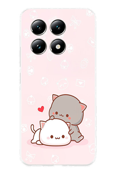 TechTree حافظة سيليكون متوافقة مع هاتف Xiaomi Mi 14T PRO، لطيفة وريموتية، مطبوع