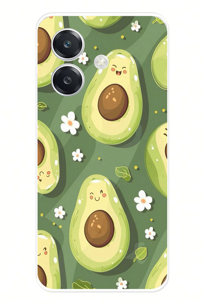 TechTree حافظة سيليكون متوافقة مع هاتف OPPO A3 باللون الأخضر اللطيف والأفوكاد...