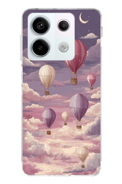 TechTree Redmi Note 13 Pro 5g Compatible Purple Sky and Flying Balloon Printe...