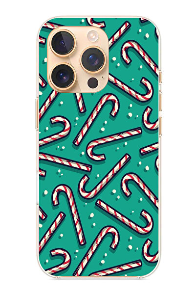 TechTree حافظة سيليكون متوافقة مع هاتف iPhone 16 PRO لعام مطبوع مع حلوى عيد ا...