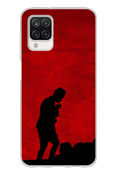 TechTree Samsung Galaxy A12-M12 Compatible Ataturk Printed Silicone Case with Shadow and Silhouette Detail