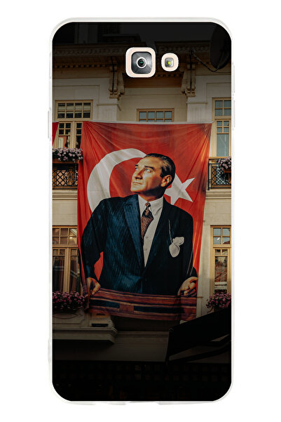 TechTree حافظة سيليكون متوافقة مع هاتف سامسونج جالاكسي J7 برايم بتفاصيل العلم...