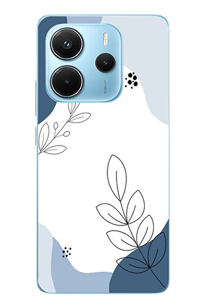 TechTree حافظة سيليكون متوافقة مع هاتف Redmi Note 14 4G ذات أشكال هادئة زرقاء...