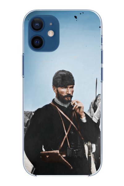 TechTree حافظة سيليكون متوافقة مع هاتف iPhone 12 Mini من أتاتورك مطبوع