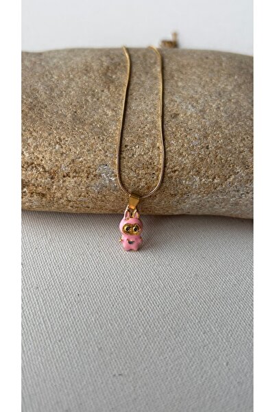 Doğaltaş Masalları قلادة لابوبو من الفولاذ الوردي