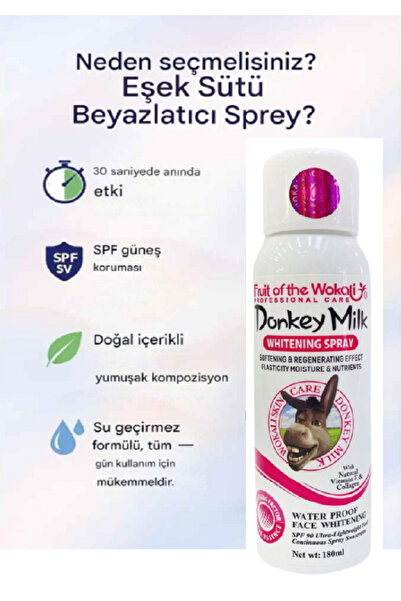 Wokali Donkey Milk Eşek Sütü Krem Anında Beyazlatıcı Yüz & Vücut Kararmaların...