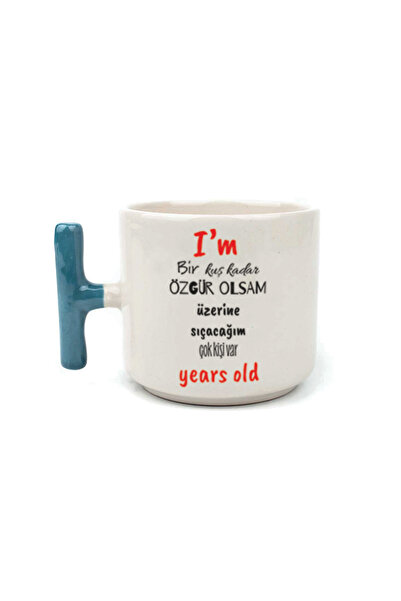 Kırtasiye Ofisi I`m Bir Kuş Kadar Özgür Olsam Mavi Kulplu T Motivasyon Hediye...